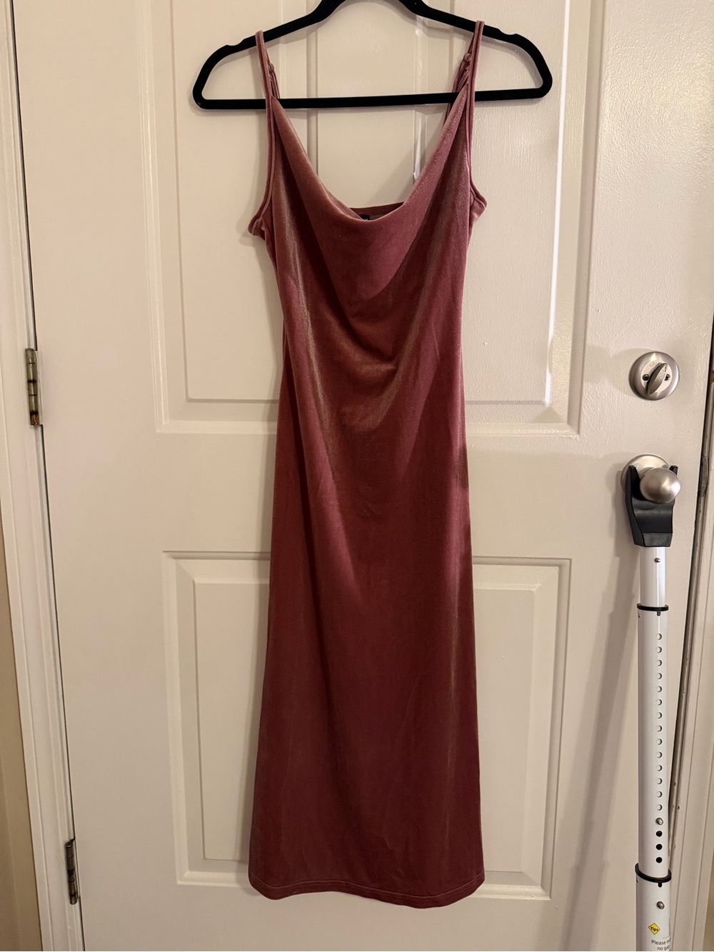 Dusty Rose Velvet Formal Midi Dress